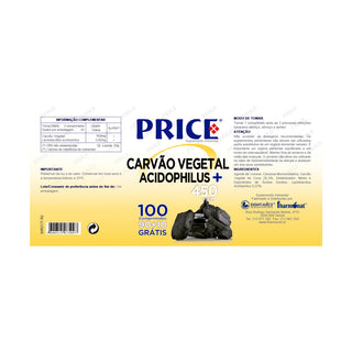 Price Charcoal + Acidophilus 100 Tablets