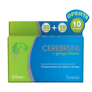 Cerebrum+Ginkgo Biloba 20 Ampolas + Oferta 10 Ampolas