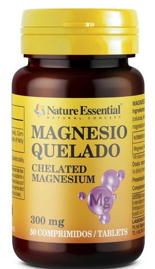 Magnesio Quelado 300Mg 50 Comp Nat Essencial