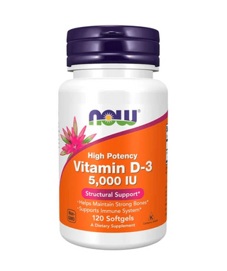 Vitamina D3 5000Iu 120 Softgels NOW