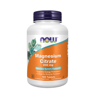 Magnesium Citrate 200Mg 100 Comp NOW