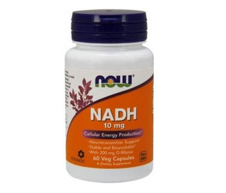 Nadh 10 Mg + D-Ribose 200 Mg 60 Vegcaps Now
