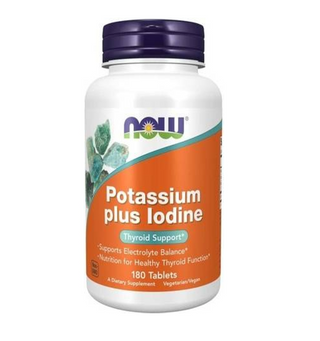 Potassium Plus Iodine 180 Tablets NOW