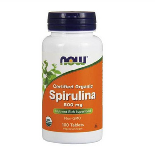 NOW Spirulina Organic 500Mg 100 Comp
