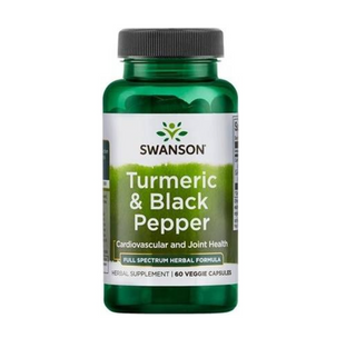 Turmeric & Black Pepper 60 Capsulas Swanson Nh